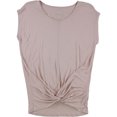 thumbnail image 1 of INC Womens Twist Front Pullover Blusa, Rosa, X-Large, 1 of 1