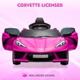 thumbnail image 4 of EDTara 12v Kids Ride On Car, Licensed Corvette Electric Sports Car Toy, Battery Powered for Toddlers With Remote Control, Visual Dashboard, Led Lights, and Music, 4 of 7