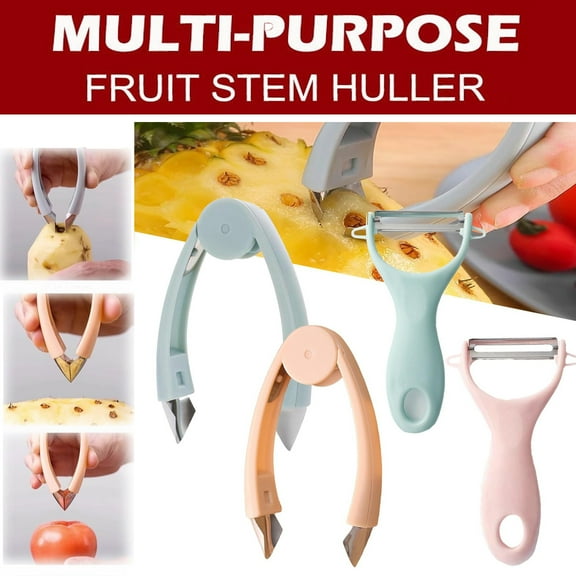 Banome Pineapple Eye Remover with Peeler, Stainless Steel Comfortable Grip Kitchen Tool for Quick Fruit Preparation