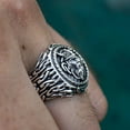 thumbnail image 5 of Odin Ring for Men, Norse Viking Odin Head Ring, Viking Celtic Knot Ring, Vintage Celt Odin Amulet Ring, Odin Warrior Totem Tribal Ring Silver Black, Punk Viking Jewelry Gift for Men mens, 5 of 5