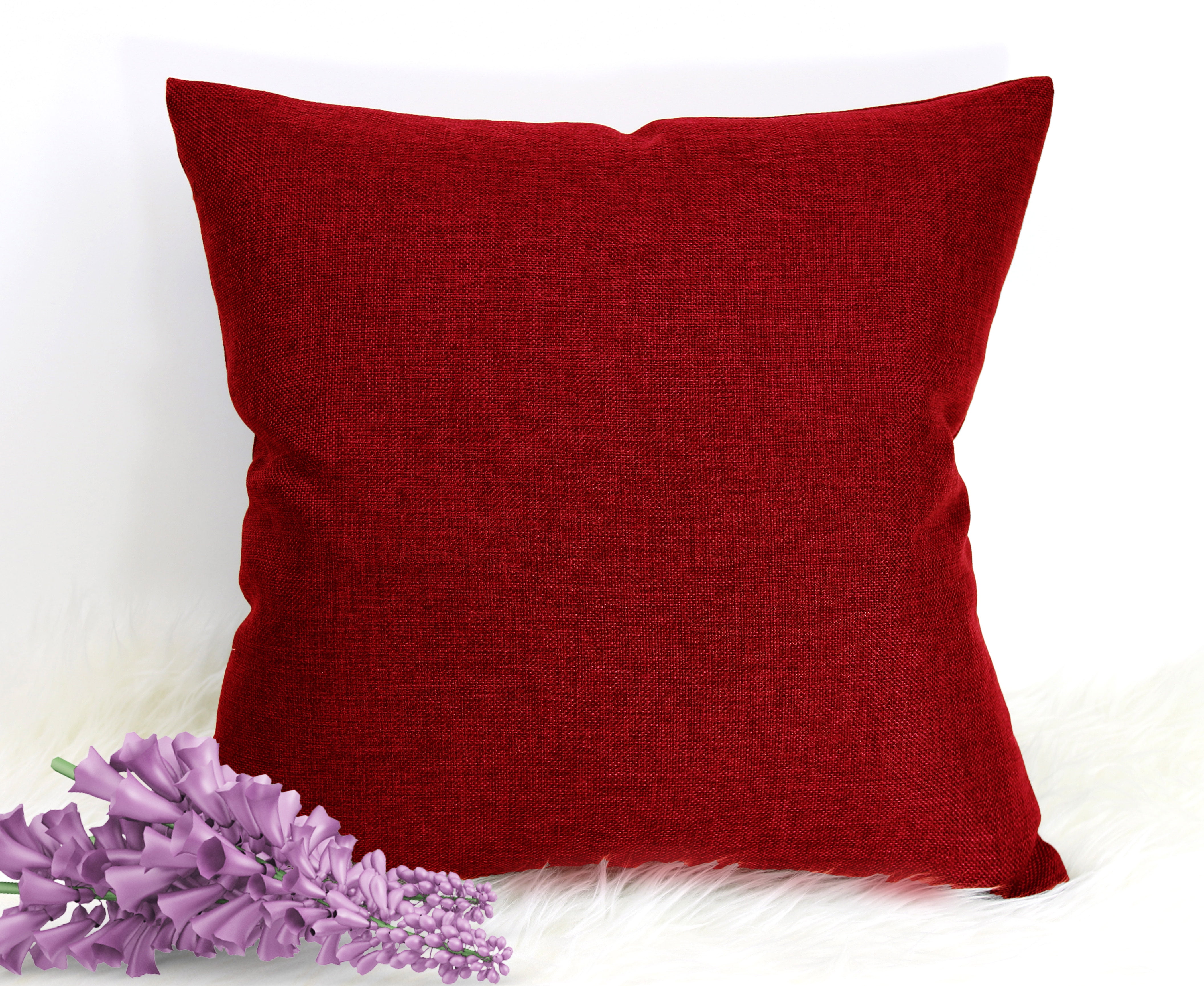 Aiking Home Woven Fine Faux Linen Throw Pillow Cover, size 24"x24