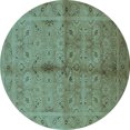 thumbnail image 1 of Ahgly Company Indoor Round Oriental Light Blue Industrial Area Rugs, 7' Round, 1 of 4