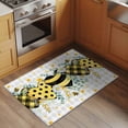 thumbnail image 2 of Bee Love Entryway Rug 2'x3'&nbsp; Non Slip Front Door Mats, Daisy Eucalyptus Leaves Rustic Gray Plaid Entrance Rugs Indoor Outdoor Carpet, Washable Floor Mats Small Area Rug for Bedroom Kitchen, 2 of 8