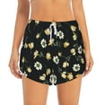 thumbnail image 4 of Lsque Daisy Printed Women's Running Shorts with Liner Pockets,Elastic Quick Dry Workout Athletic Gym Yoga Shorts,Womens High Waist Shorts-XX-Large, 4 of 9