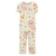 thumbnail image 4 of Tnhcen Women’s Comfy Halloween Print Pajamas Set Short Sleeved Pjs with Capri Pants Pockets Nightwear Homewear​ S-3XL, 4 of 4