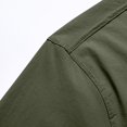 thumbnail image 3 of Stamzod Button Down Shirt Men Cotton Shirts Fashion Vintage Solid Color Long Sleeve Work Shirts for Men Loungewear Casual Loose Workout Cargo Shirts with Pocket Army Green B XXL, 3 of 6
