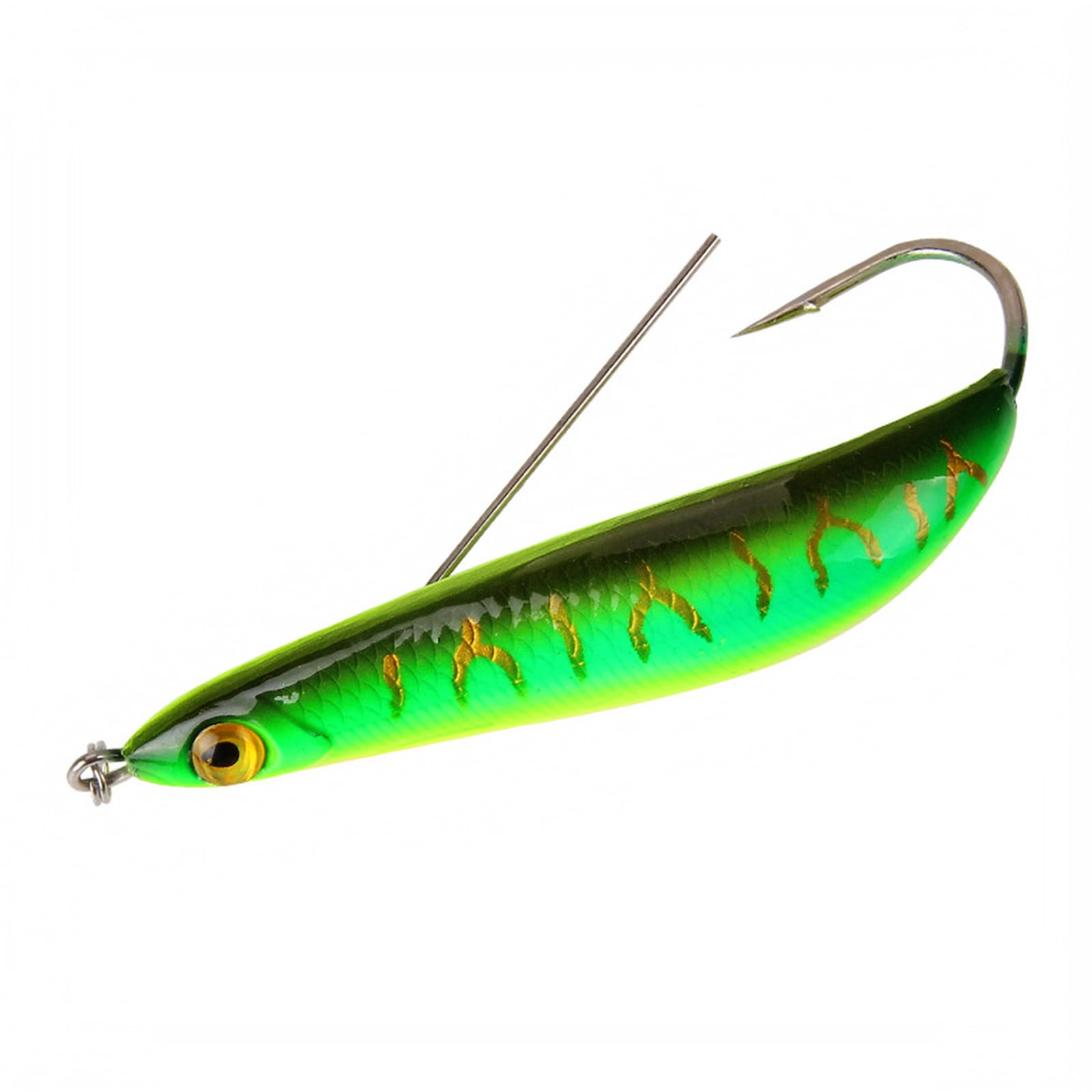YSBDLQE Sinking Long Cast Fishing Lures - Chrome Spoon Bass Fishing Lures Single Hook Fishing Tackle for Salmon Trout Shore Fishing Stuff Saltwater Fishing Lures