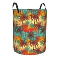 thumbnail image 2 of Balery Colorful Hawaii Palms Round Laundry Basket with Handles Waterproof Freestanding Laundry Hamper for Clothes Toys in the Dorm and Family-Small, 2 of 8