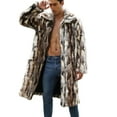 thumbnail image 4 of ZQUUVOU Men's Faux Fur Coat Long Sleeve Parka Overcoat Warm Open Front Cardigan Winter Long Fleece Jacket Fluffy Outwear Multicolor A, 4 of 8