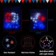 thumbnail image 5 of Juego decorativo de pentagrama y sombrero de hierro forjado que brilla en la oscuridad para el Día de la Independencia. Luces para ventana rojas blancas y azules para el 4 de julio y el Día de los, 5 of 7
