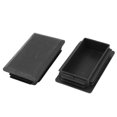 thumbnail image 1 of Unique Bargains 2 Pcs Black Plastic Rectangle Blanking End Tube Pipe Cover Insert 60mm x 100mm, 1 of 1