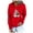 Red, variant on Fesfesfes Ugly Xmas Sweater Women Fall Winter Loose Festvial Printing Crop Workout Long Sleeve Hoodied Sweatshirt Tops Pullover Blouse Sale on Clearance