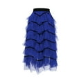 thumbnail image 4 of Summer Skirts For Women Sevevn Woman Border Cake Skirt Net Yarn High Waist Slim Puffy Skirt Pleated Skirts For Women, 4 of 5