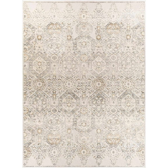 BoutiqueRugs New Parkerfield Traditional Area Rug - Beige, Black, Charcoal - 2' x 2'11"