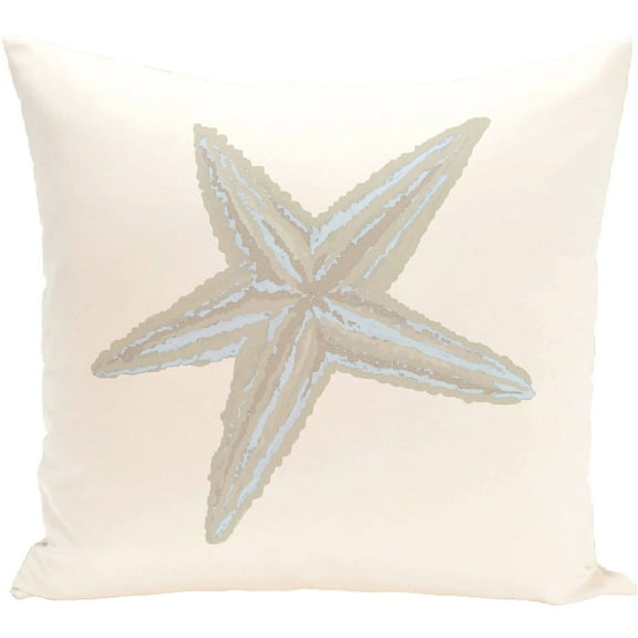 Simply Daisy 16" x 16" Sea Star Coastal Print Outdoor Pillow