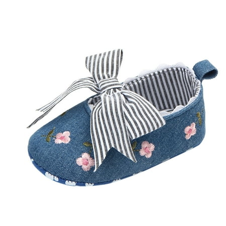 

Rgdypko Lightweight Baby Sock Shoes Baby Walking Shoes Soft Floral Sandals Girls Bow First Soft Baby Non House Shoes