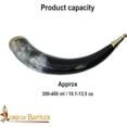 thumbnail image 2 of Lord of Battles Viking Drinking Horn with Round Head Terminal, 2 of 5