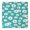 Turquoise Daisy Flower, variant on White Daisy Flower Black Lines Pattern Square Fitted Tablecloth with Elastic Edge,Square Table Cover,Washable Elastic Table Cover for Home Kitchen Party Decor 34"x34"