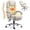 Beige, Velvet, variant on BUPPLEE Executive Office Chair, Heated Massage Lumbar Support Ergonomic Desk Chair