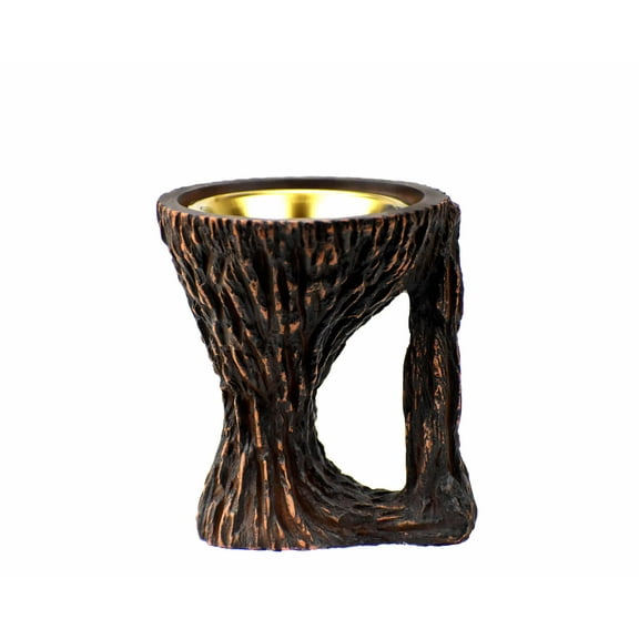 Wood Style Incense Bakhoor Burner - Brown