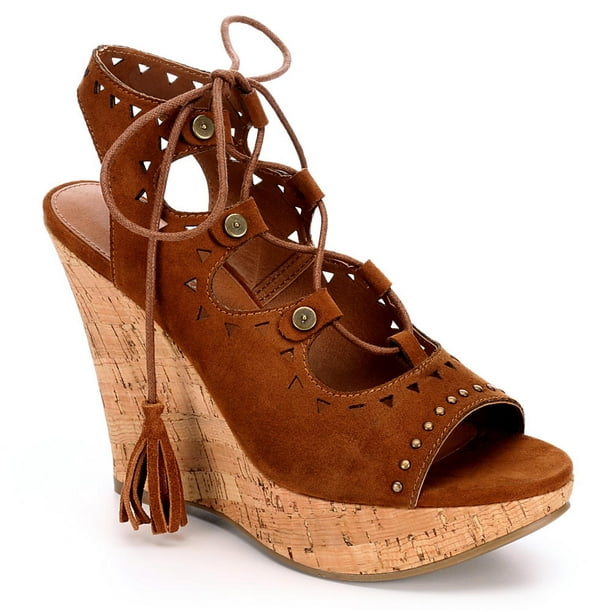 Eva & Zoe Eva & Zoe Womens Valencia Open Toe Wedge Shoes Walmart