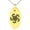 Gold, variant on Stainless Steel Greek Mythology Hydra Engraved Small Oval Charm Pendant Necklace