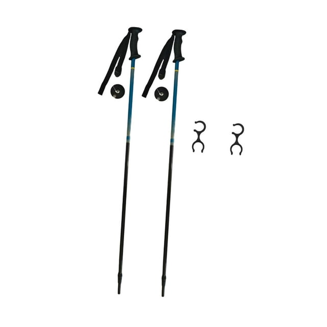Colaxi Lot de 2 Poteaux de Ski, Poteaux de Randonnée et Poteaux de Randonnée Légers Convenant aux Sports d'Hiver en Plein Air comme le Planche à Neige et le Randonnée. Noir