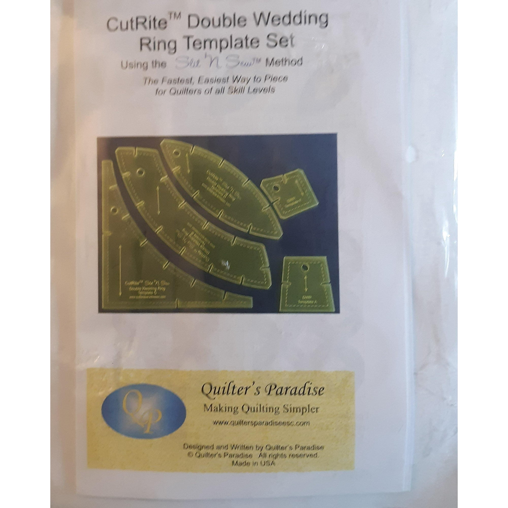 CutRite Slit'N Sew Double Wedding Ring Quilting Template