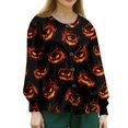thumbnail image 4 of WTOBBY Halloween Themed Women's Dry Nurse Top Casual Long Sleeve Single Breasted Button Down Shirt - Ideal for Costume Parties and Professional Medical Workwear Attire,Black L, 4 of 4