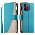 thumbnail image 1 of Funda cartera GANGXUN para iPhone 14 Pro Max , cuero PU con tarjetero, cremallera, correa de mano, soporte y protección 702°, 1 of 6