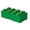 Green, variant on LEGO 8-Stud Small Classic Pencil/Storage Box - Red (7.8” x 3.9” x 2.9”)