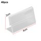 thumbnail image 2 of 40x Price Tag Stand Mini Acrylic Sign Display Holder Price Name Card Tag Label Stand Bracket Home Decor Purse Perfume Display, 2 of 11