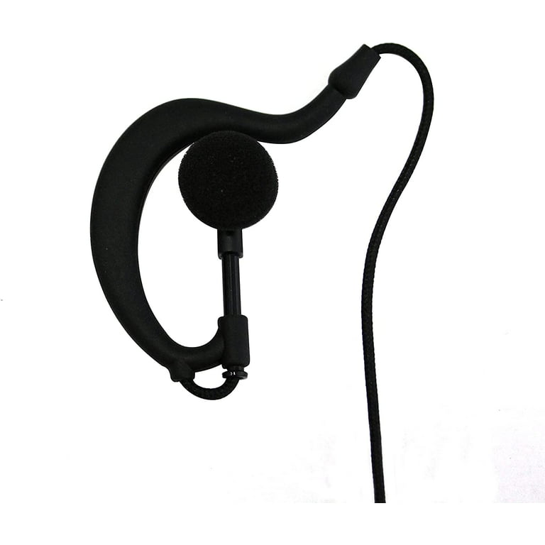 MaximalPower Replacement G Shape Hook Ear Pieces for 2-Pin Motorola 2 Way  Radios | Clip-Ear Earpiece Headset for Models CP200 CLS1110 CLS1410  Motorola