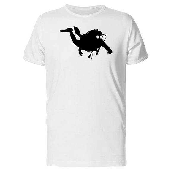 Silhouette Of A Scuba Diver T-Shirt Men -Image by Shutterstock, Male 4X-Large