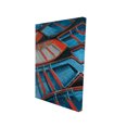thumbnail image 1 of Petits Canoës Bleus et Rouges - Toile 24"x36 Pouces - Impression sur Demande, 1 of 5