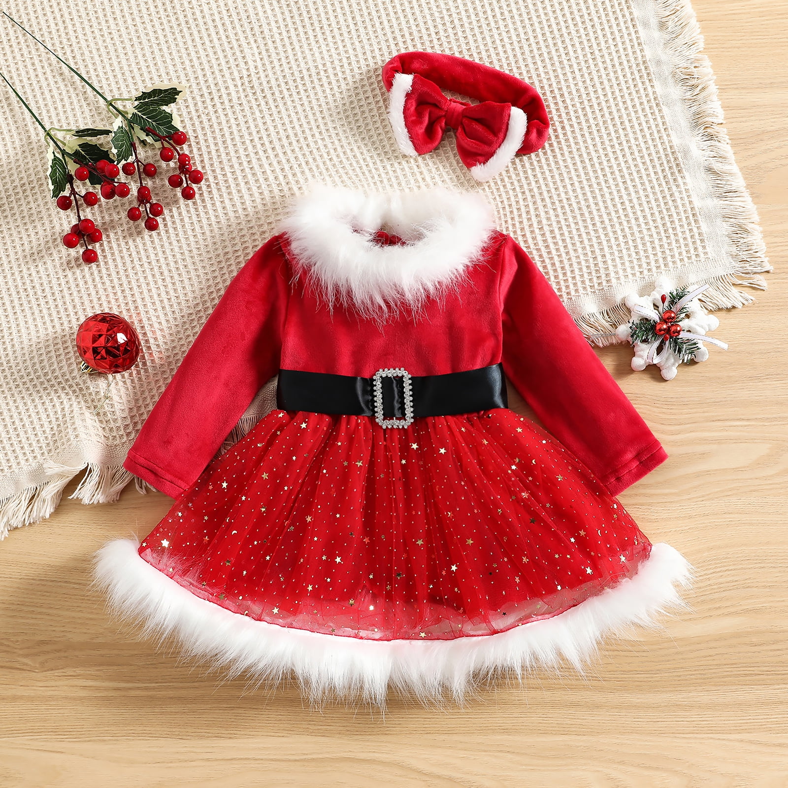 Baby girl white christmas dress hotsell
