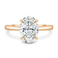 thumbnail image 2 of ESTE ORIGIN 2.00Ct Oval Cut Moissanite Solitaire Engagement Ring – Hidden Halo, 4 Claw Setting in 18K Rose Gold for Women, 2 of 7