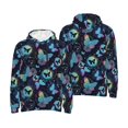 thumbnail image 6 of Bingfone Blue Butterfly Men's Drawstring Hoodie Long Sleeve Pocket Sweatshirts-Medium, 6 of 6