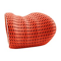 LACKUST Memory Foam Car Neck Pillow - Protective Lumbar Back Support, Breathable Car Headrest Cushion, Relieve Stress Car Seat Pillow,Orange