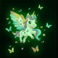 thumbnail image 1 of Adhesivos de pared con dibujos animados de unicornios que brillan en la oscuridad, 1 of 4