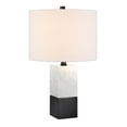 thumbnail image 5 of Evelyn&Zoe Lena 21.5" Tall Table Lamp with Fabric Shade in Marble/Blackened Bronze/White Table Lamp Blackened Bronze 21" Tall, 5 of 10
