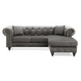 thumbnail image 4 of Glory Furniture Nola Velvet Sofa Chaise in Dark Gray, 4 of 6