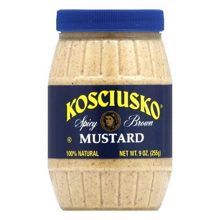 Plochmans Kosciusko Mustard Spicy Brown, 8 OZ (Pack of