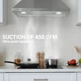 thumbnail image 6 of CIARRA Wall Mount Range Hood 30 inch 450CFM with Push Button, Stainless Steel CAS206P75, 6 of 9