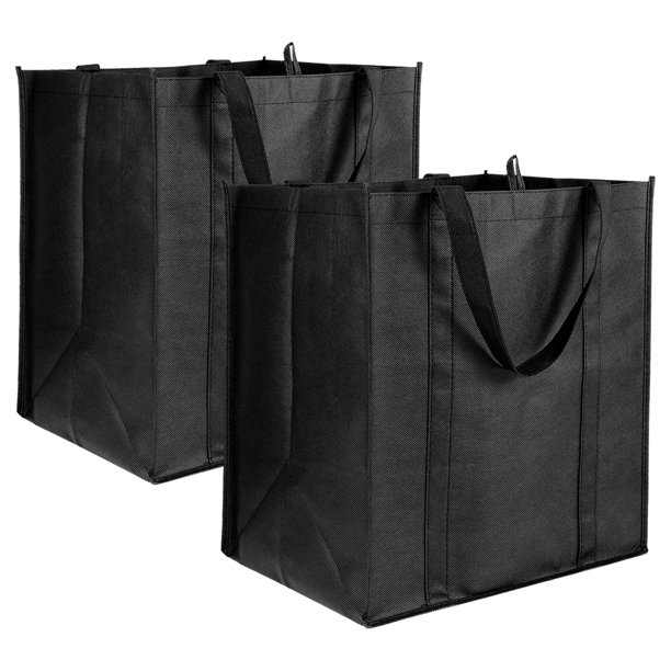 Sixwipe 2 Pack Reusable Grocery Shopping Bags 1513210 Inch Reusable Grocery Bags Heavy Duty