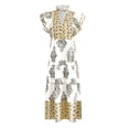 thumbnail image 5 of Warop Womens Summer Boho Floral Print Midi Dress V-Neck Ruffle Sleeve A Line Casual Beach Dress, 5 of 7