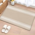 thumbnail image 2 of Farmhouse Khaki 2x3 Area Rugs for Living Room, White Stripe Non Slip Floor Mat Washable Low-Profile Indoor Carpet for Bedroom, Dining Room, Bathroom, 2 of 9