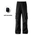 thumbnail image 2 of Parachute Pants For Men Casual Baggy Cargo Pants Quick Dry Windproof Sun Protection Streetwear Y2k Drawstring Trousers, 2 of 6