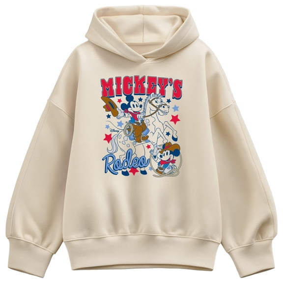 Disney - Mickey Western Americana - Women's Oversized Fleece Hoodie Sweatshirt