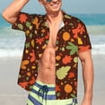 thumbnail image 7 of Disketp Hawaiian Shirts For Men,Autumn Leaves Print Mens Casual Short Sleeve Button Down Shirts Beach Shirt, 7 of 7